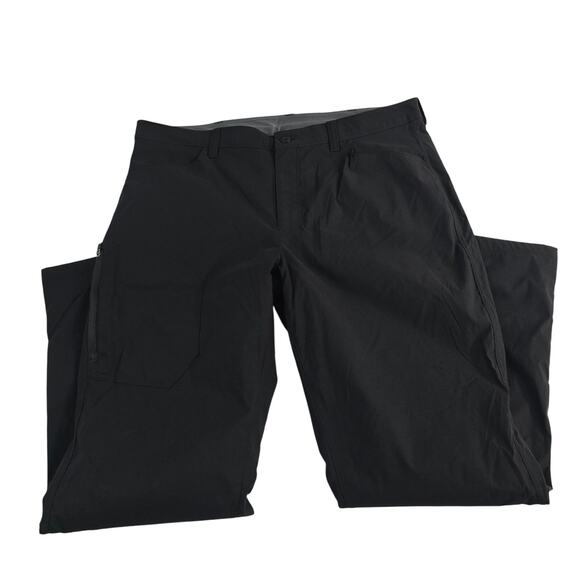 Eddie Bauer mens fleece lined tech pant black 40x32 hiking 6870 - Picture 1 of 11